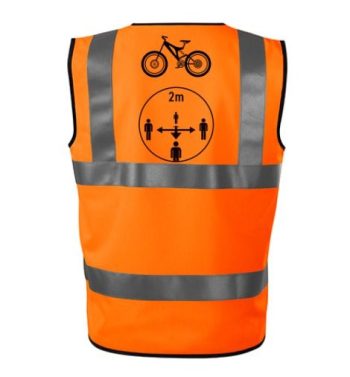 High visibility vest Bicycle Orange