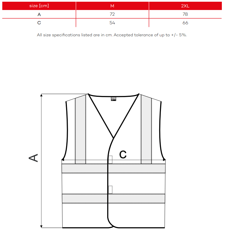 Vest size