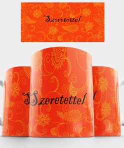 Virágos szeretettel Narancssárga bögre