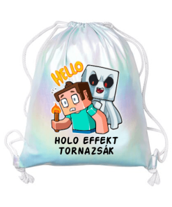 Azúrkék HOLO EFFECT TORNAZSÁK – szerkeszthető